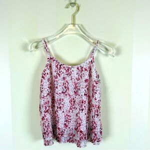 Abercrombie Kids Red and White Floral Camisole